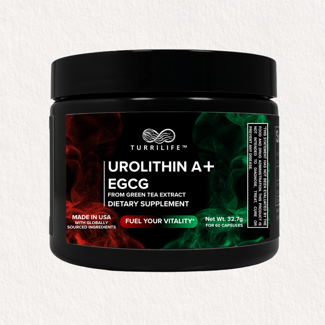 TURRILIFE™ Ultra-Pure Urolithin A (≥98% Purity) + High-Potency EGCG (≥98% Polyphenols) – Premium Daily Wellness Formula – 60 Capsules